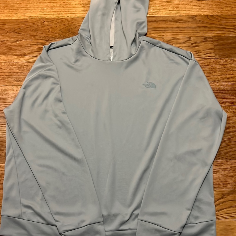 COPY - Grayish/blue north face women’s athletic hoodie. Only worn once size XXL